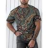 Western Elements 3D Digital Printing Imitation Cotton Men's Short Sleeved T-shirt