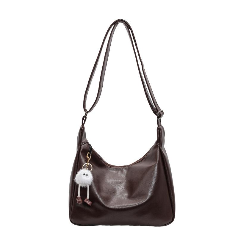 

Сумка Женская Новая Универсальная Повседневная Сумка Мессенджер Сумка на Плечо кофейный