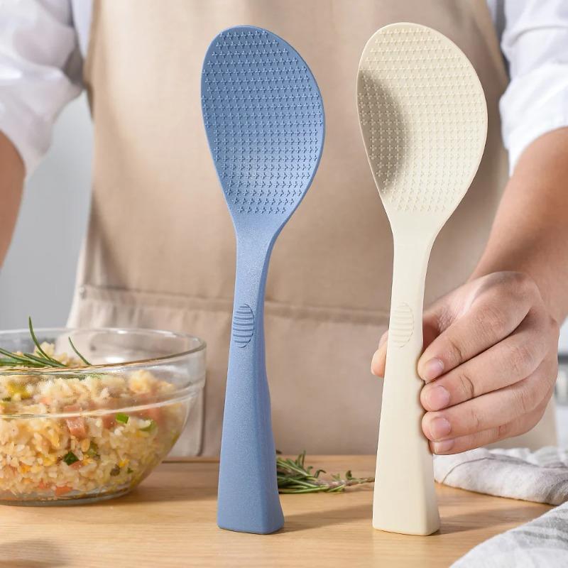 1/2Pcs Silicone Rice Spoon Household Non-stick Pan Cooking Spoon Standing Rice Spoon Household Non-stick Pan Cooking Spoon