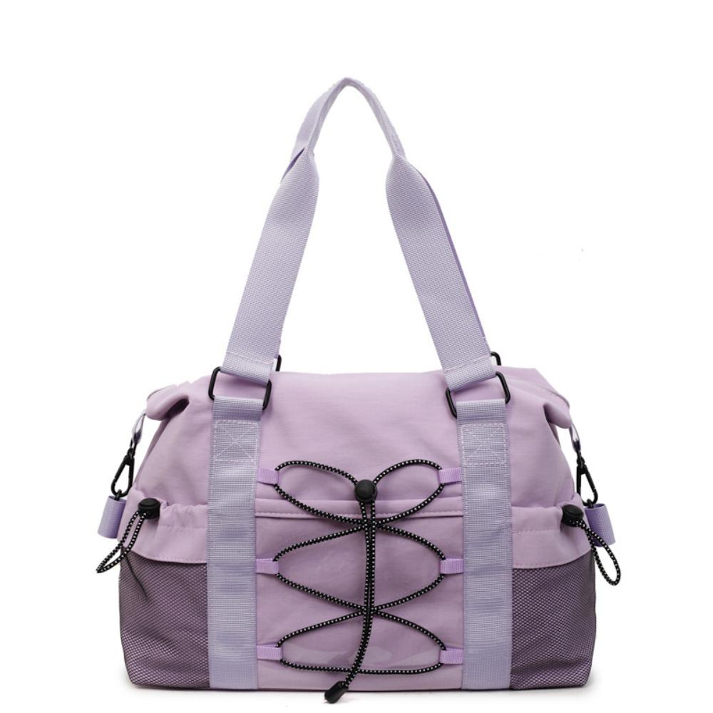 

Drawstring Nylon Tote Bag Lightweight Sports Fitness Bag Casual Travel Luggage Bag Travel фиолетовый
