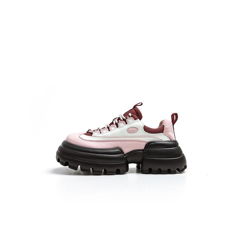 Dad's Shoes Women's  New Spring  Autumn Season Thick Sole Shoe Color Matching  Platform Shoes Woman Designer Shoes Sneakers