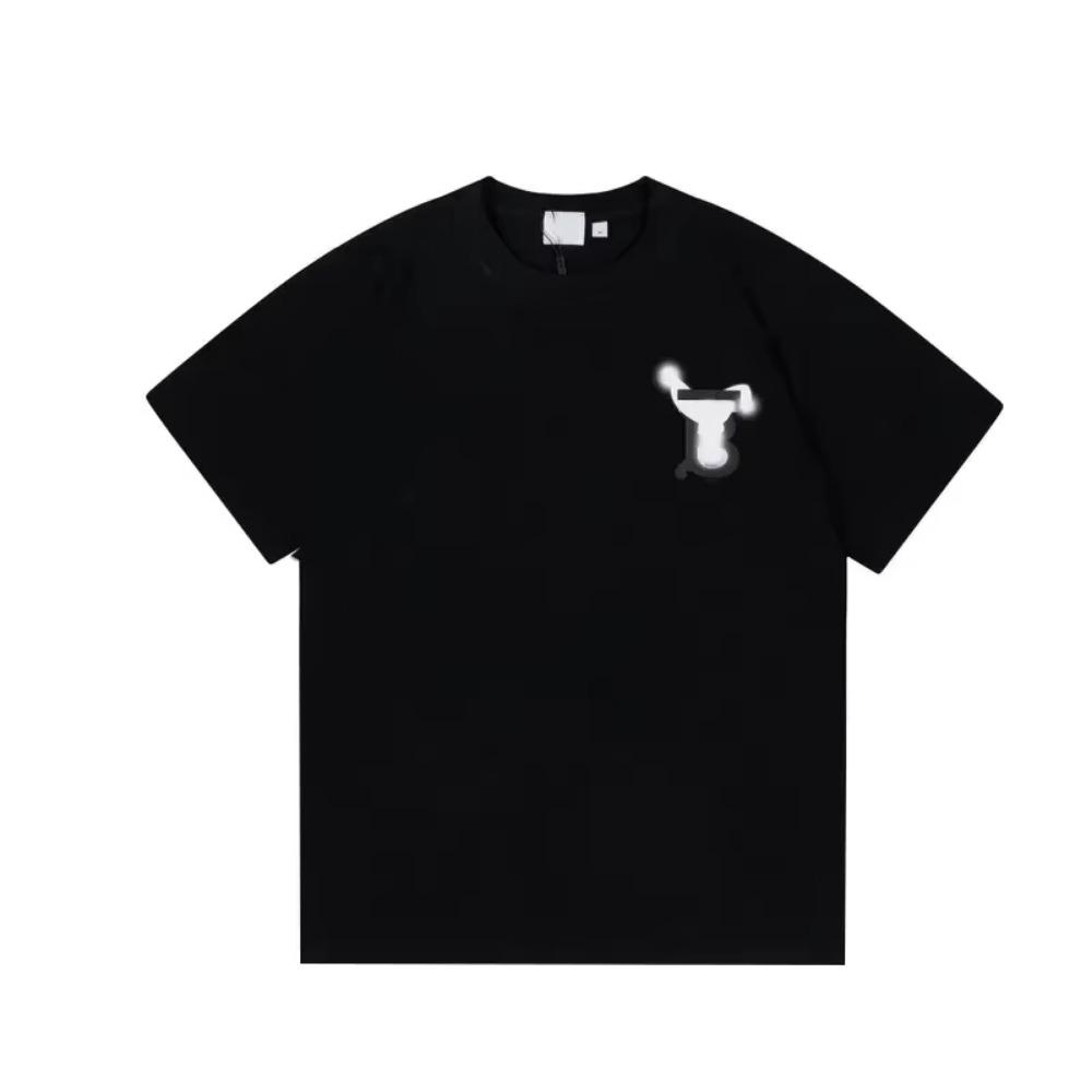 Summer Fashion Heavyweight Retro Men's English Letters 100% Cotton Printed Round Neck High-quality Casual Fitness Street T-shirt