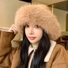 Autumn and Winter New Hat Women's Imitation Mink Bucket Hat Winter Warm Plush Thickened Mongolian Hat