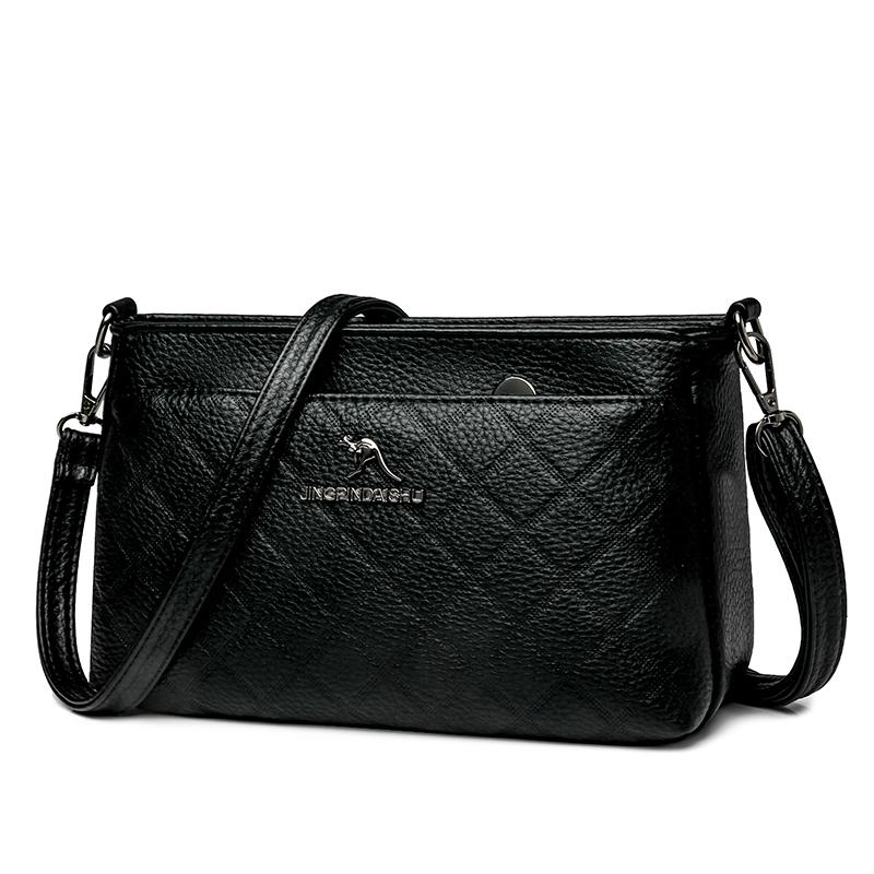 Umhängetasche Mittleren Alters Mutter Tasche Damen Weiches Leder Große Kapazität Mehrschichtige Umhängetasche Handytasche