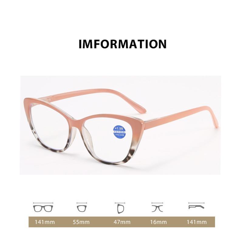 Women's New Fashion Cat-eye Large Frame Presbyopia Glasses Neutral Fashion Anti-blue Light High Definition Reading Glasses