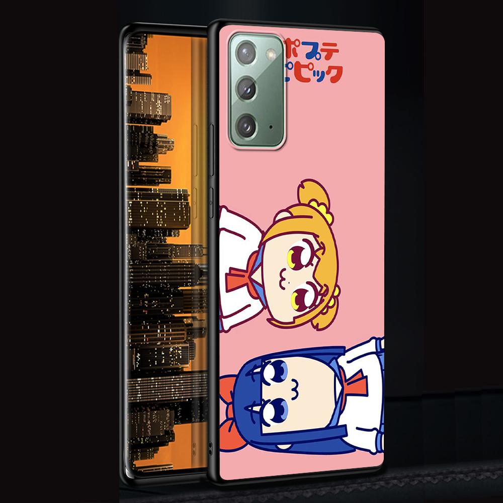 

Pop Team Pipi Anime Case for Samsung Galaxy Note 20 Ultra 10 Lite 9 8 A53 A52 A12 S22 S21 FE S20 Plus Silicone Black Phone Cover Samsung A12