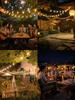 Meetaa Solar G40 LED String Lights, 7.5m, 13 Bulbs, PC Material, Durable, Warm White, Automatic Nighttime Lighting, Rainproof, Remote Control & Timer