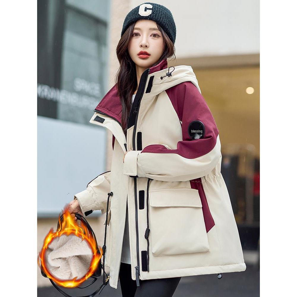 2025 Women's Fleece-Lined Parka: Extra Thick, Loose-Fit Winter Windbreaker