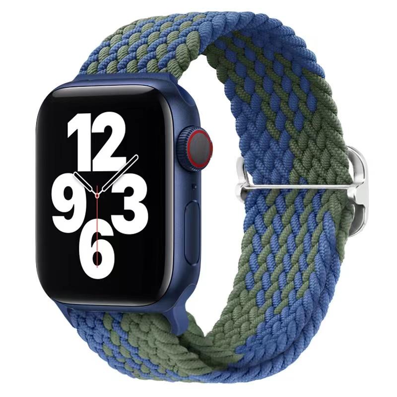 Braided Loop Strap for Apple Watch Band 44mm 40mm 49mm 45mm 41mm 46mm 42 38mm Nylon Bracelet iWatch Series Ultra 10 9 8 7 6 5 SE
