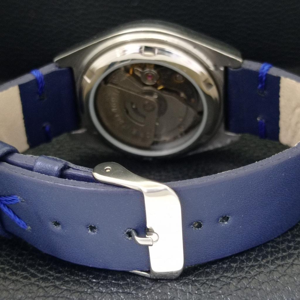 VINTAGE ORIENT AUTOMATIC 46941 JAPAN MENS BLUE COLOR DIAL WATCH A701821-5 R207-a701821