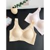Summer Jelly Strip Bra with Cool Cups, Breathable Ultra-Thin Vest-Style, Naked-Feel Quick-Dry Underwear for Women, Minimizes Large Busts, Wireless