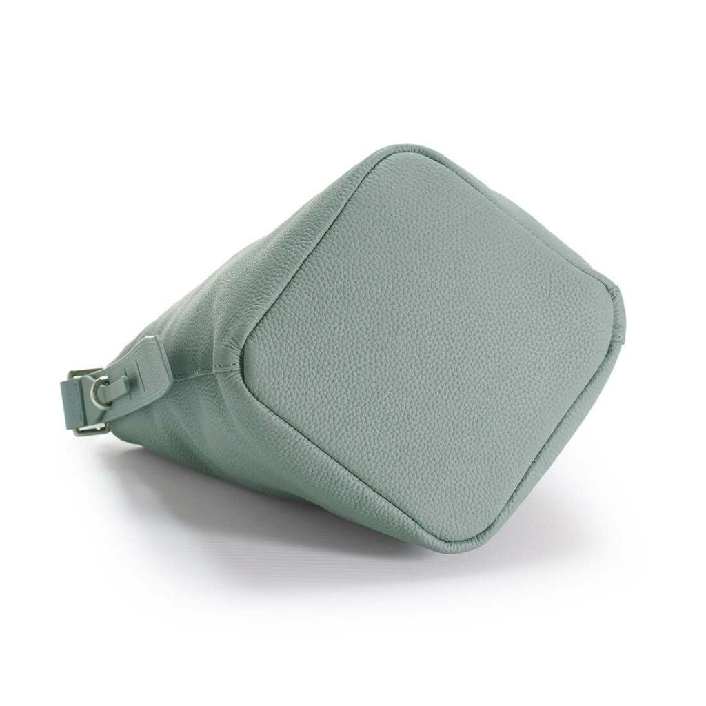 Barcos Bucket-Shaped Shrink Leather Shoulder Bag, Unique Design for Women, More Storage Than It Looks, Black