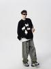 Trendy Cartoon Cat Knit Sweater: Men's Autumn/Winter Round Neck Couple's Loose Casual Style
