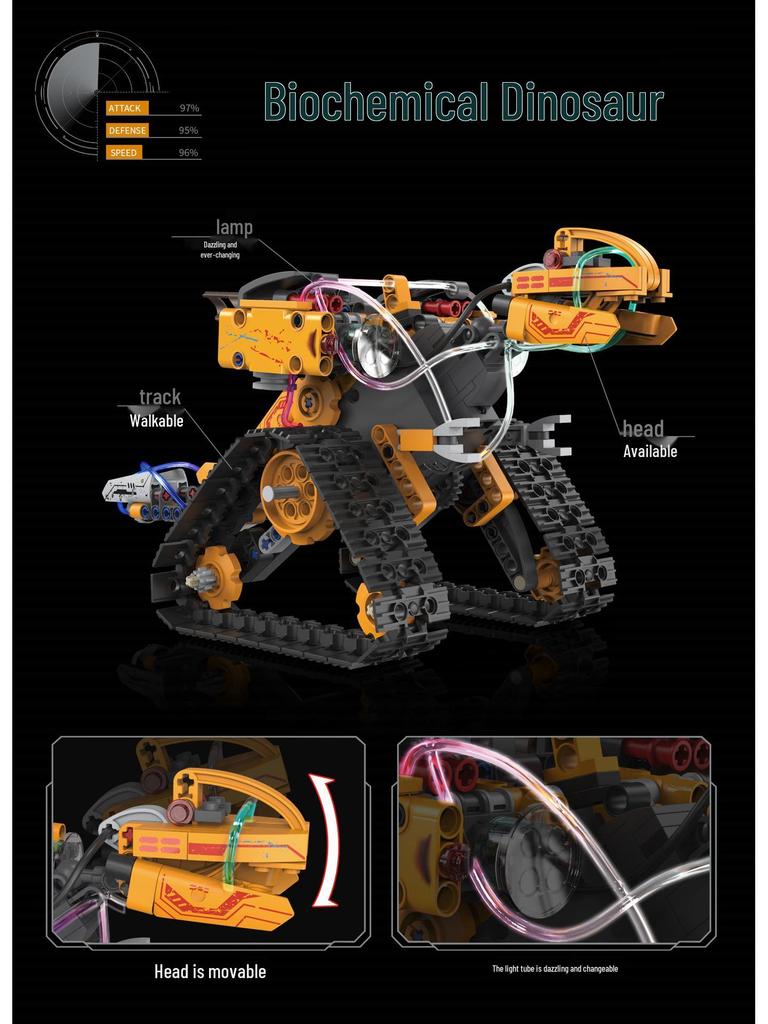 Fünf-in-Eins Programmierbarer Wall-E Roboter: Montagebausteine, Elektrische Wissenschaftliche Bildung, Fernbedienung, Kompatibel mit Lego