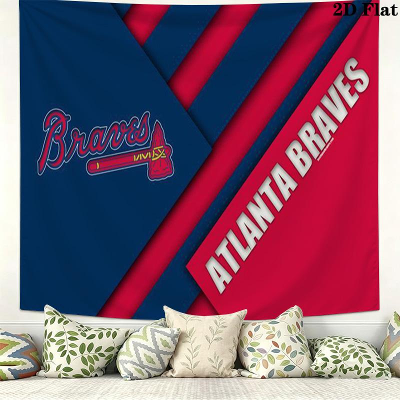 Atlanta Braves Wall Tapestry Aesthetic Wall Hanging Printed Fabric Blanket Decorative Tapestries for Bedroom Living Room Home Decor