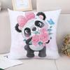 Cute Dog Panda Throw Pillow Covers Decorative Sofa Cushions Children's Cushion Cover Pillowcase for Living Room Couch Pillows