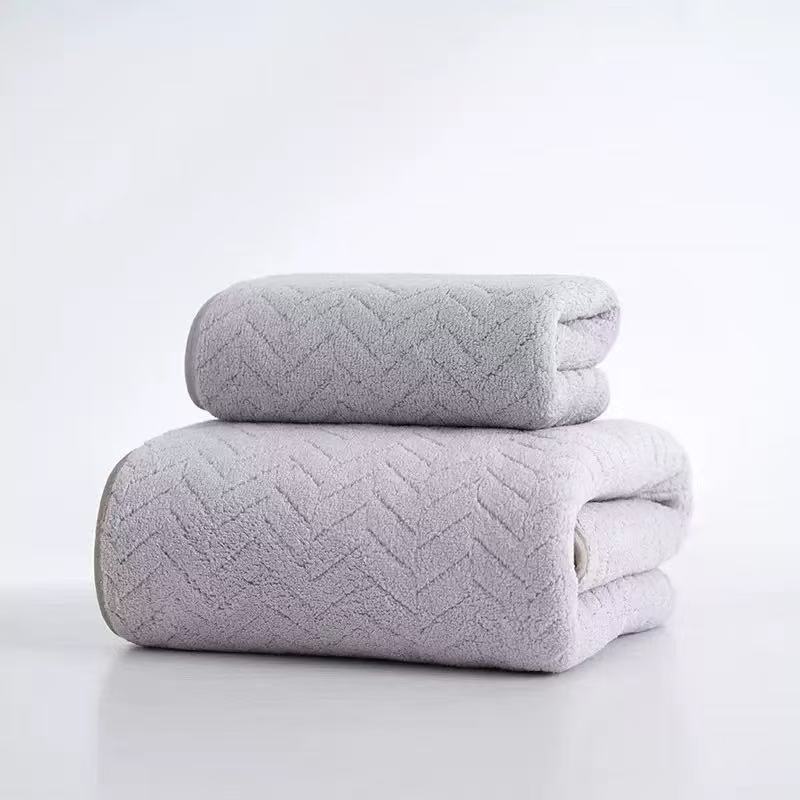 Luxury Towel ,ultra-soft, Highly Absorbent, Non-fading, Retro Style Bathroom Plain Towel, High-quality Towel, Bathroom Accessories