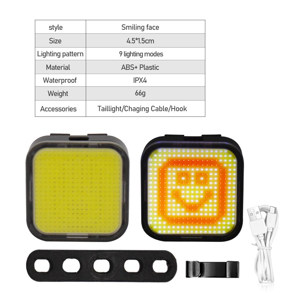 Bicycle Taillight Bike Light for Night Riding Bicycle Rear Light USB Charging Waterproof Safety Warning Lamp Cycling Accessories