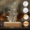Wood Base Guitar Pick Holder Light Up Guitar Pick Storage Rack  For Guitarist