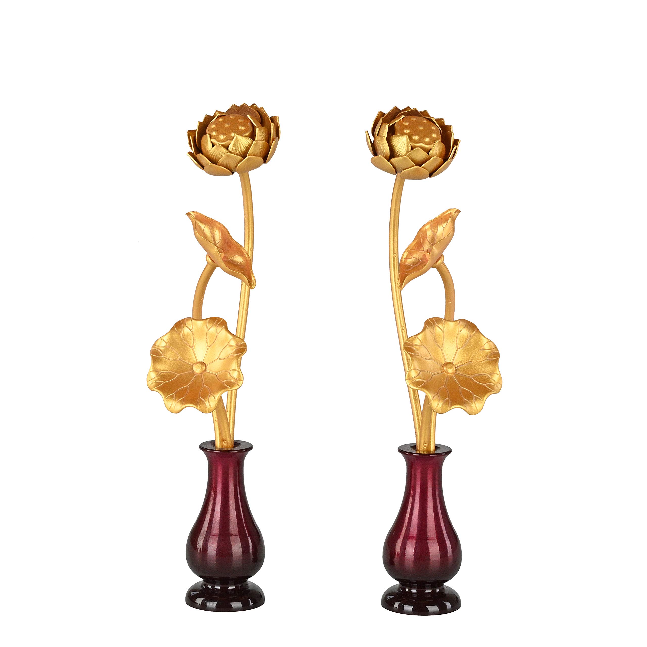 

Toshi Kobo Premium Metal Flower Vase Set (Large, Dark Blue)