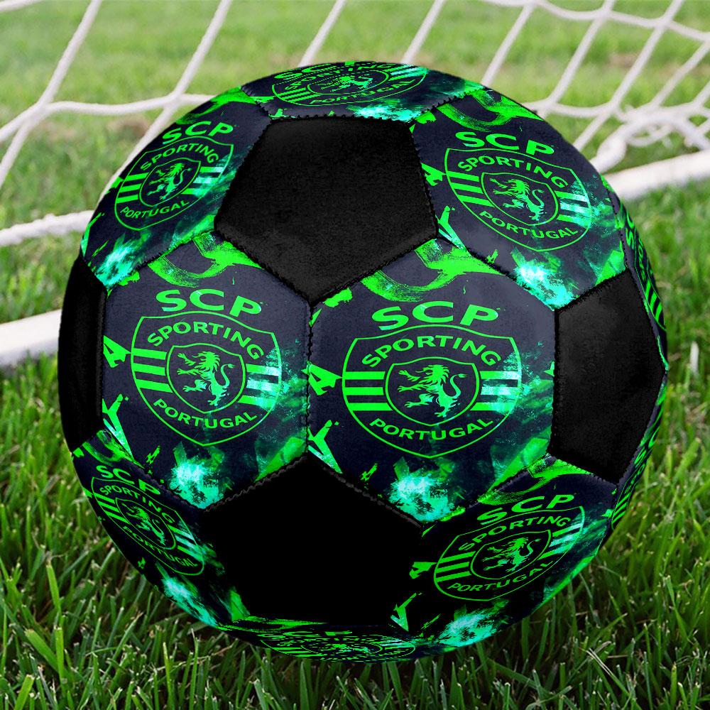1pc Sporting CP Soccer Ball Size 5 Indoor Soccer Ball Fashion Colorful Backyard Game - Great For Sports Fans Gift HE110