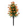 Artificial Flower with Ground Spike Outdoor Faux Wildflower Bushes UV Resistant Fake Topiary Bouquet for Home Garden Yard Patio