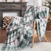 Ultra Soft Throw Blanket with Plaid Cozy Flannel Fleece Luxury Blanket for Bed Sofa and Couch Red