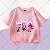KPop Demon Hunters Boys Girls Fashion T-shirts Kids Cute Clothes Cartoon Anime Graphic Print Children Short Sleeves Party Gifts