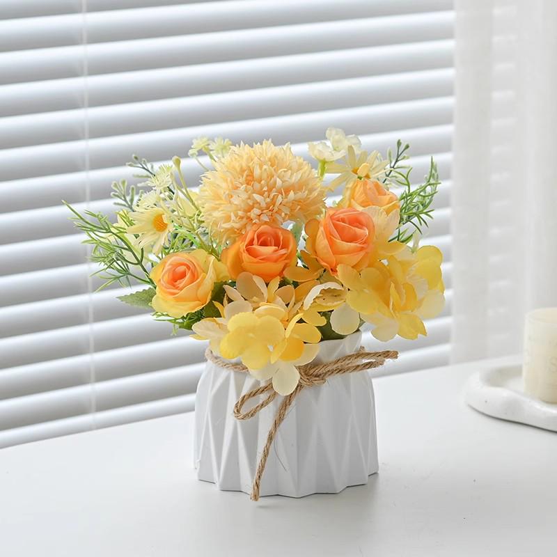Indoor Artificial Flower Bouquet Decor for Office or Living Room