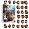 Weihnachts-Tier-Adventskalender Acryl-Hängeornament Geschenk für Kinder und Freunde