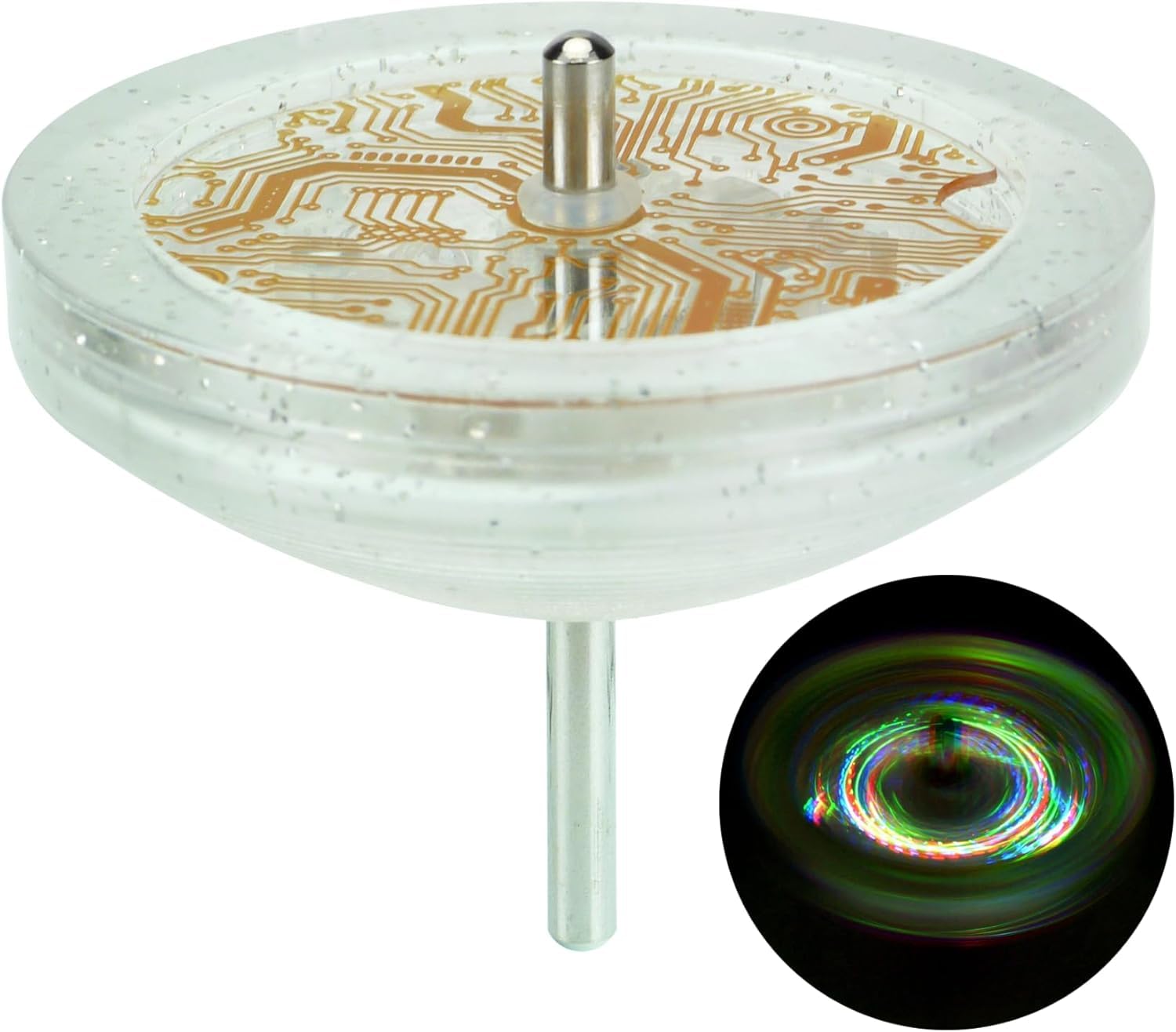 

Single World Championship Certified Skylark LED Light-Up Top, (Clear Glitter, Multi-LED)