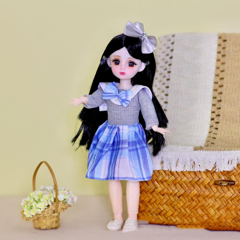 

Платье принцессы с длинными волосами, наряд для BJD кукол, привлекательные глаза, макияж принцессы, шарнирная кукла, подарок для девочки style 15