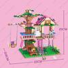 Hot Pink Girls Friendship Tree House Villa Castle Building Blocks Classic Friends Girl's Model Figures Toys For Kids Bricks Gift