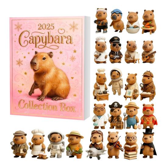 

Різдвяний підвіс у формі мультяшної капібари, прикраса, різдвяний календар зворотного відліку на 24 дні, святковий декор D