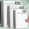 60Sheets Paper Notebook Horizontal Line/Grid Binder Inner Page Notebook Refill Paper  Students