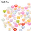CoCud Mini Resin Flowers, 0.24" Diameter, Tiny Colorful Dollhouse Flower Decorations for Nail Art, Fairy Gardens, and DIY Crafts, 100 Pieces