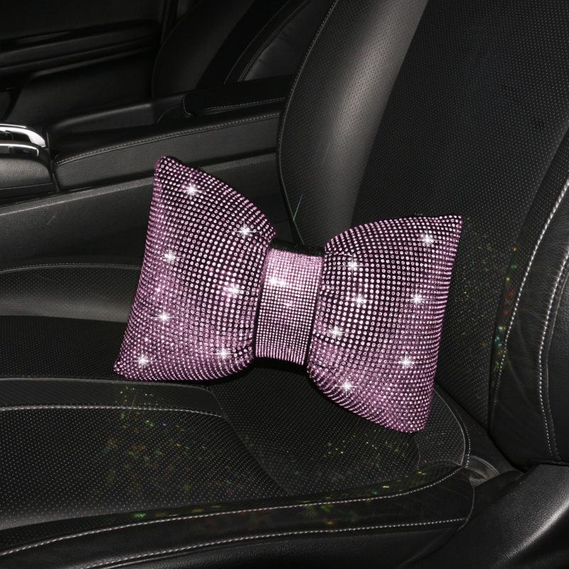 Multi-Color Diamond Car Neck Pillow and Waist Support for Women