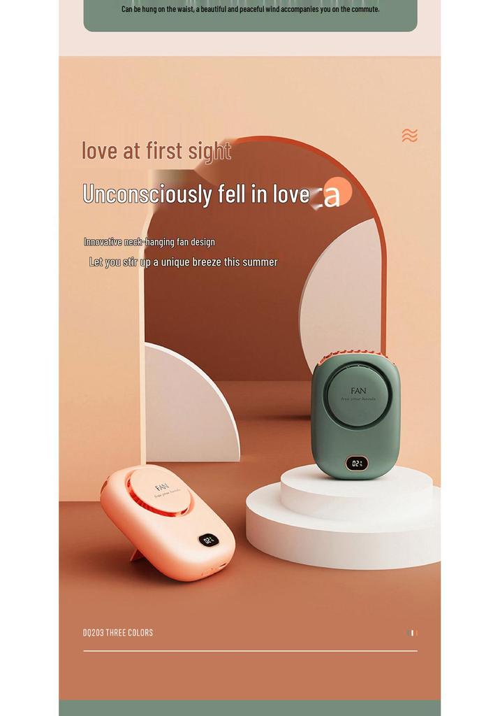 2026 Portable USB Rechargeable Silent Neck & Desktop Fan for Outdoor & Dorm Use