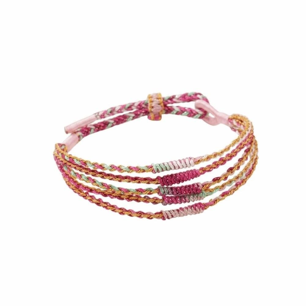 

Fortunate Ornaments Five-Color Cord Bracelet Amulet Dragon Boat Festival Gifts Couple розовый