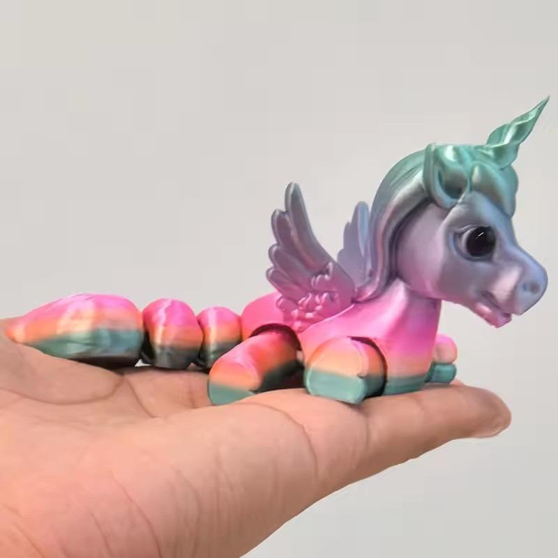 Mini Mehrgelenk Bewegliches 3D Gedrucktes Pony Spielzeug Niedliche Relief Sensorische Figur Haus Büro Schreibtisch Ornament Kinder Geschenk