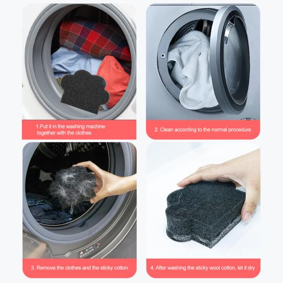 2Pcs Pet Hair Remover Cat Claw Styling Washer Dryer Lint Fur Remover Reusable Easy To Use Cat Dog Hair Catcher