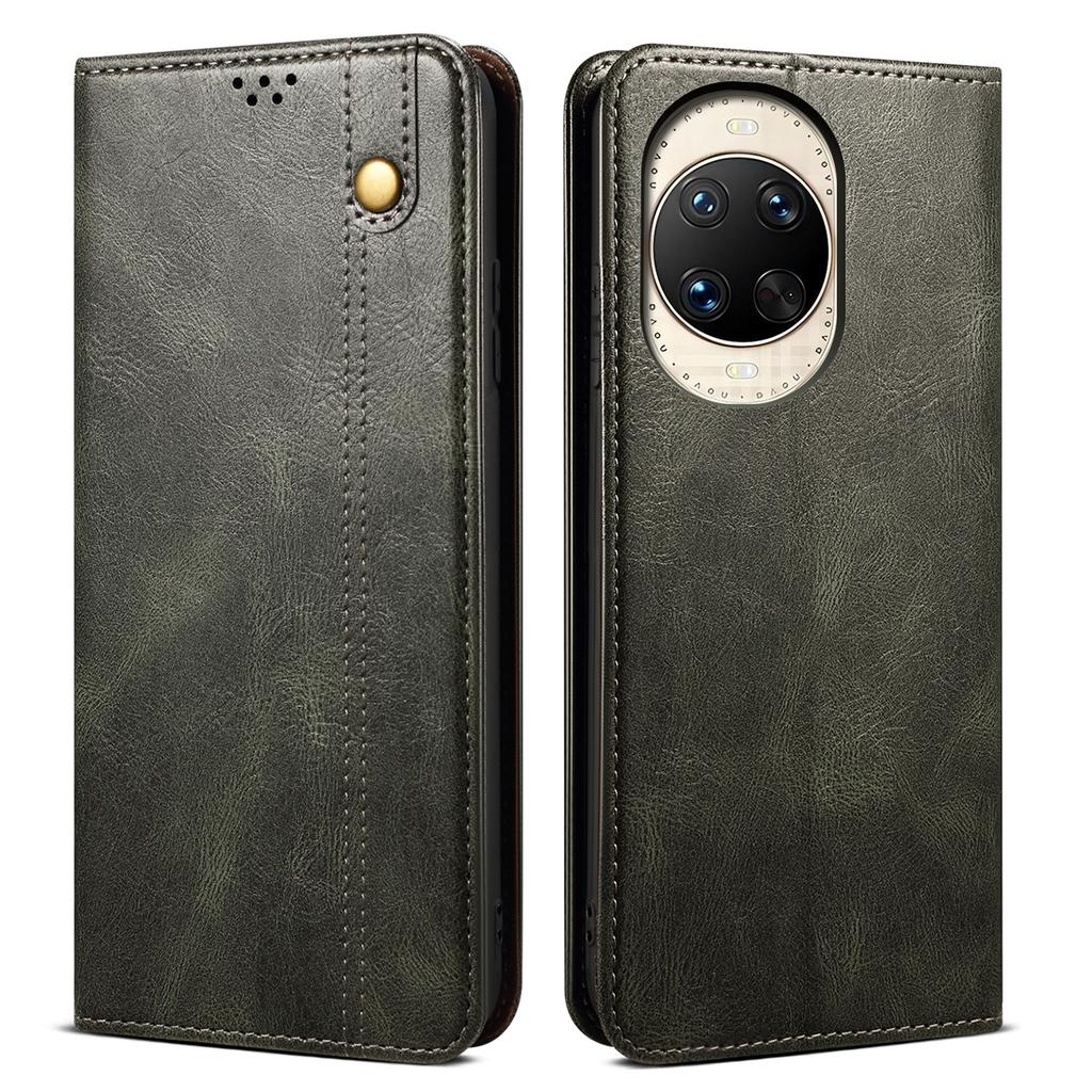 Für Huawei nova 14 Ultra 5G Hülle Crazy Horse Textur Wachsleder Brieftasche Ständer Handyhülle