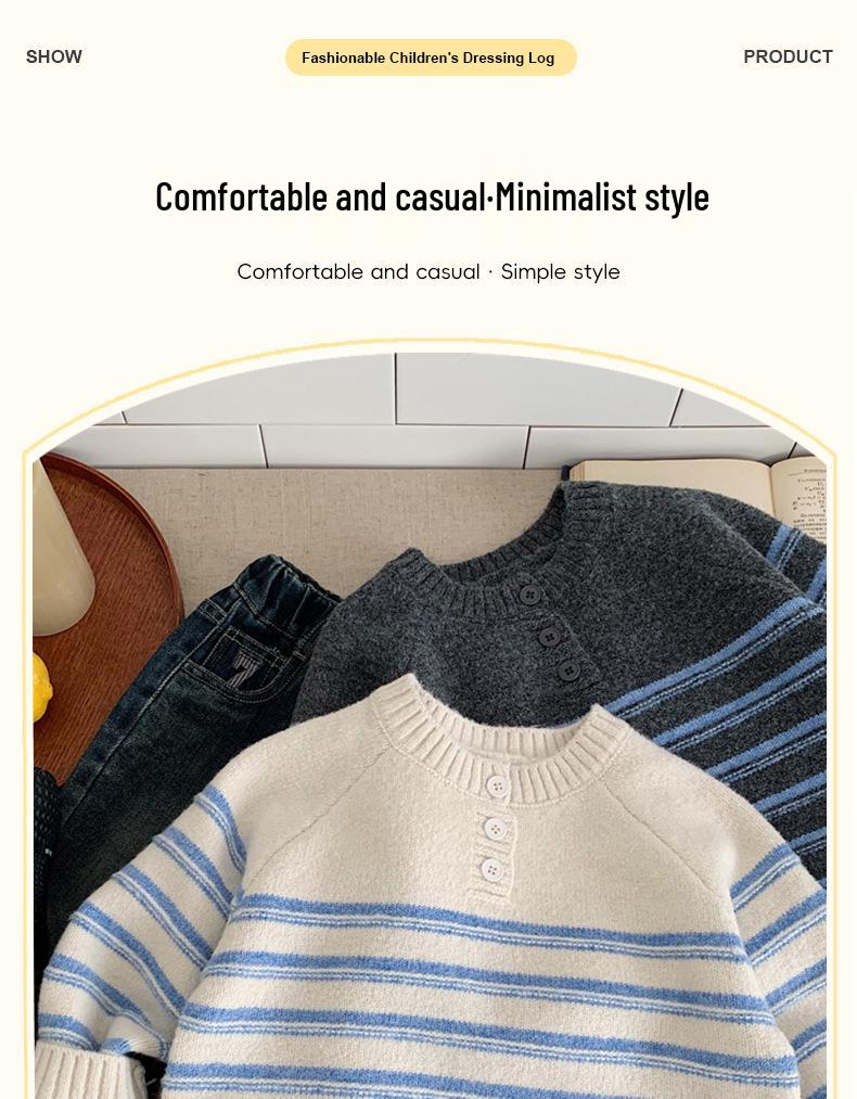 2025 Autumn Toddler Pullover Knitwear: Popular Baby Outing Sweater