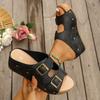 Pegged Platform Sandals, New Style Thick-soled Sandals, Women's Fish-mouth Shoes