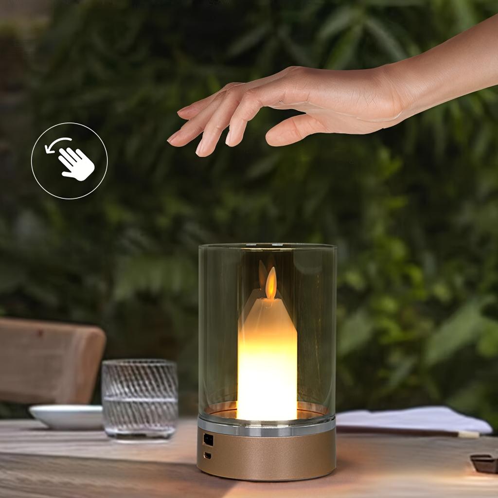 Magic Crystal Motion Sensor LED Candle Lamp with Hand Control Motion-Activated Touchless Operation