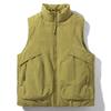 Men 50% White Duck Down Vest, Stand Collar Zip Up Padded Gilet Multi-Pocket Casual Outdoor Waistcoat