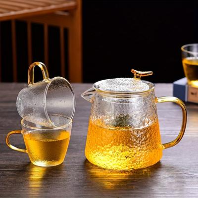 1 set Hittebestendige Glazen Theepot Set Theekopjes Set Japanse Stijl Hoge Borosilicaat Glas Theeservies Geschikt Voor Vakantiecadeaus Magnetron Gasfornuis Elektro