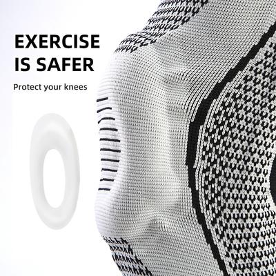 Velkoobchod se sportovními pružinovými silikonovými chrániči kolen pro výrobce nových produktů, cyklistiku, běh, tanec, ochranu čéšky, pletené ochranné vybavení