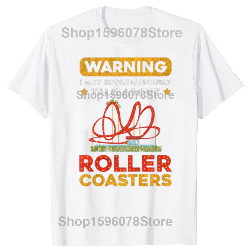 Vtipná trička pro lidi milující horské dráhy Letní grafická bavlněná streetwearová trička s krátkým rukávem Narozeninové dárky Tričko Pánské oblečení