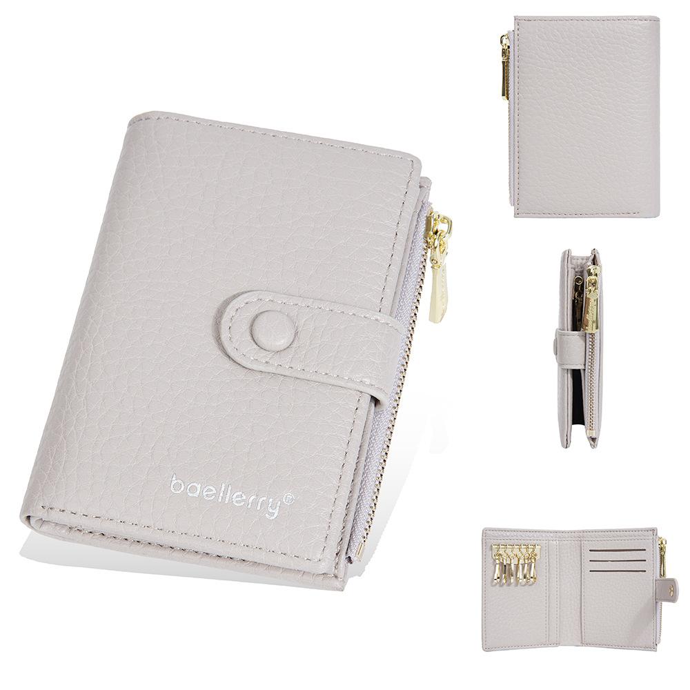 Женский кошелек, короткая застежка, многофункциональная ключница, кошелек для мелочи, модный картхолдер, кошелек женский one size